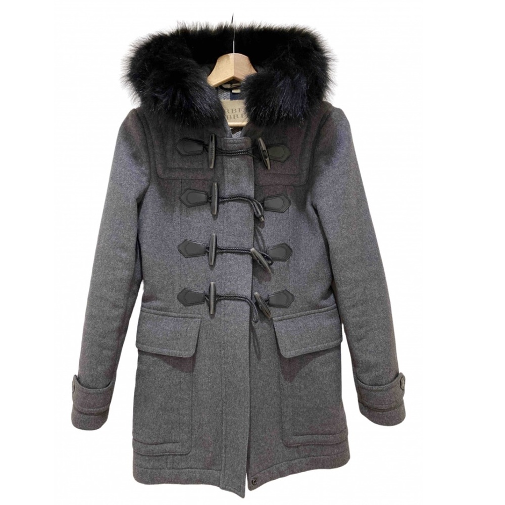 Burberry Wool Coat with detachable Fur Hood